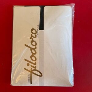 Filodoro Black Fishnet Vintage Size 3/4 Nero Made In Italy Pantyhose‎
